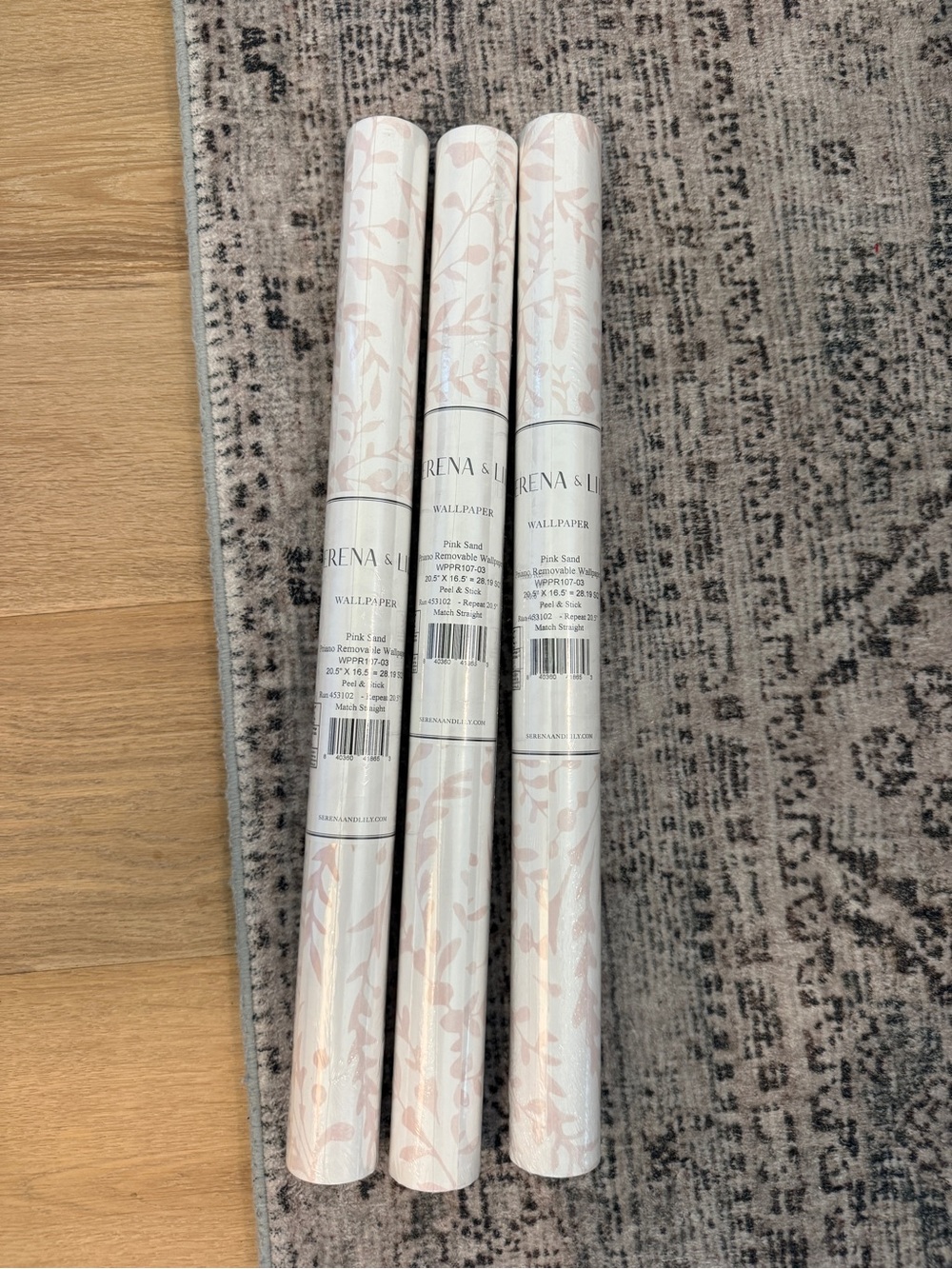 Serena and Lily Priano Sand Pink Peel and Stick 3 Rolls